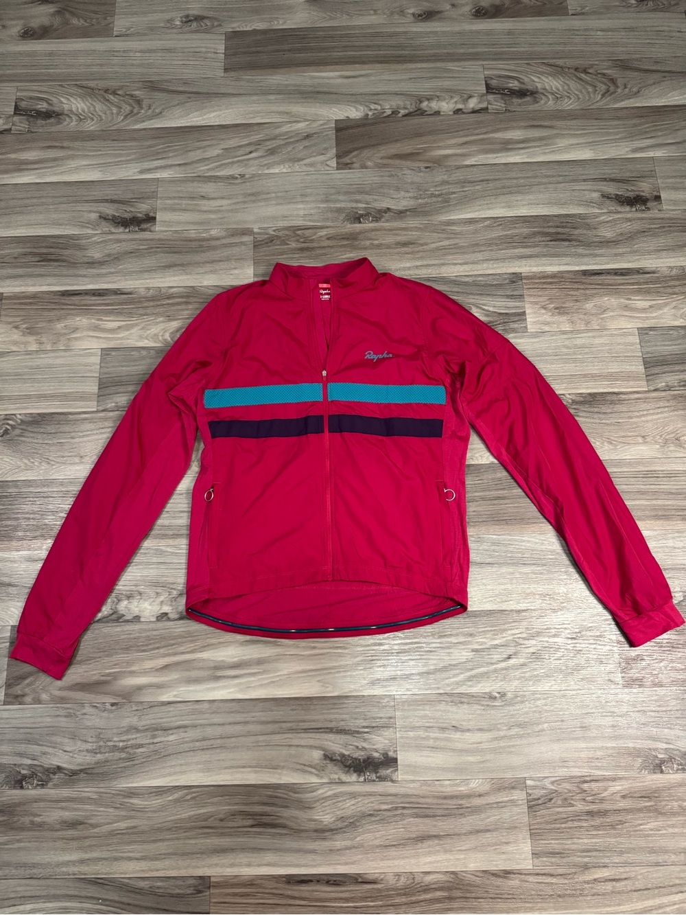 Rapha Men's Brevet Long Sleeve Windblock Jersey in CRS Pink Size Extra Large